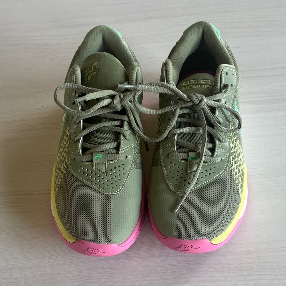 Nike GT Cut Academy Women's Olive Green and Pink size 8